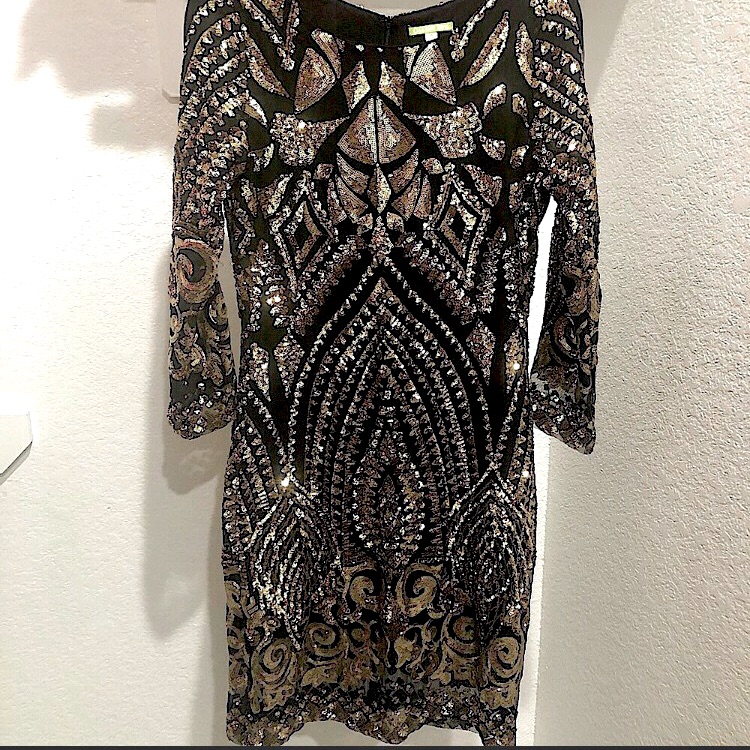 Gianni Bini | Dresses | Like New Gianni Bini Gold Sequin Holiday Party Dress  | Poshmark
